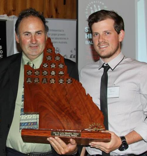 Pictured Don and Tom accept Dick de Luca Trophy on behalf of Symphony Hill Wines