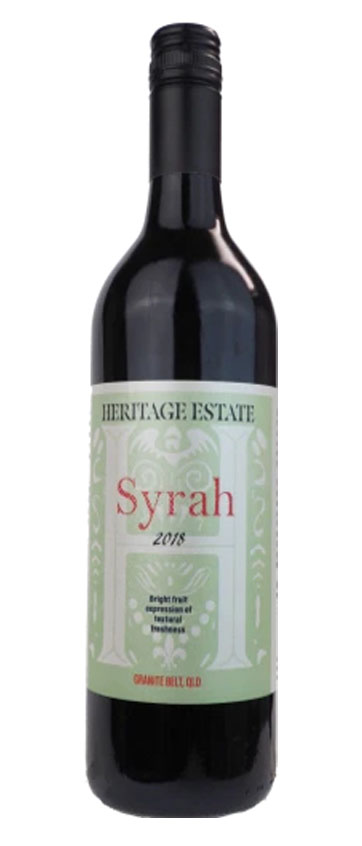 Heritage Estate Syrah 2018 $28.00